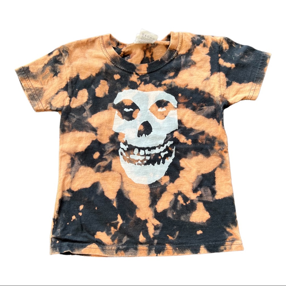 Kids repurposed bleached tee Misfits